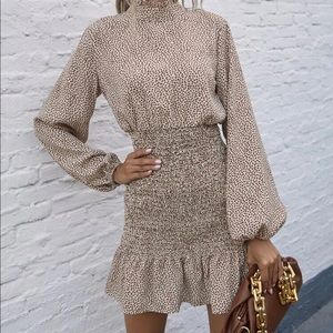 SHEIN Lantern Sleeve Dress